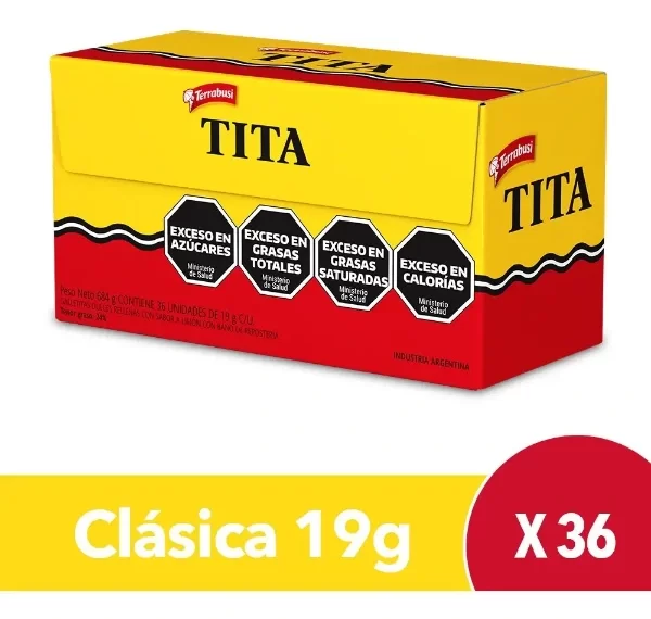 Producto - Caja Galletita Tita 36 Unidades 19g