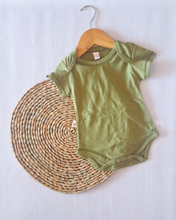 Producto - Body Algodón Jersey Verde Oscuro MC