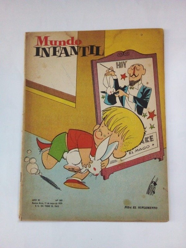 Producto - Mundo infantil #500 - Mayo 1959 - Círculo Mágico Argentino Chaplin Mandrake