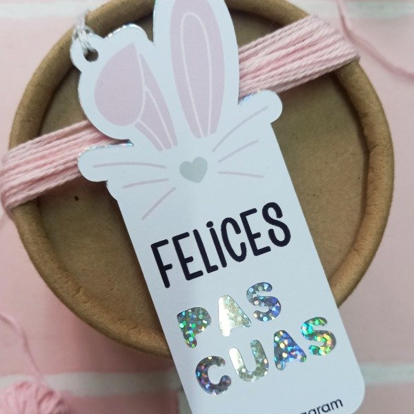 Producto - Tags caladas dobles felices pascuas conejo