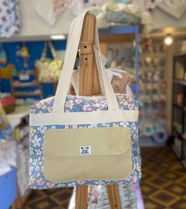 Producto - Bolso maternal reni ranita flores
