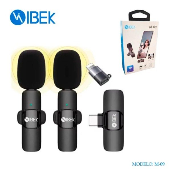 Producto - MICRÓFONO CORBATERO INALÁMBRICO DOBLE WIRELESS USB C Y LIGHTNING (mx)