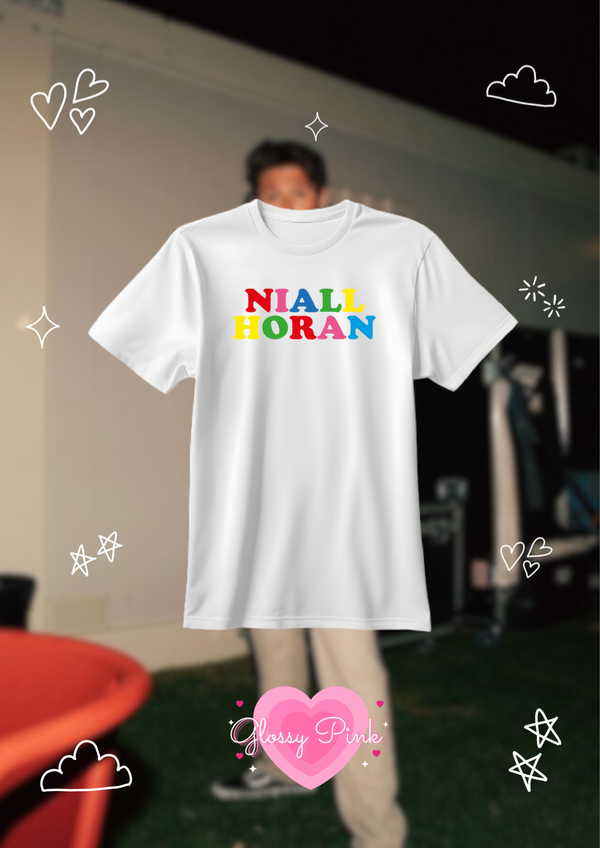 Remera niall horan multicolor algodón