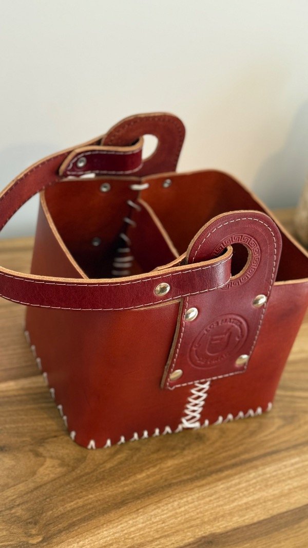Producto - Canasta matera cuadrada borravino - 1