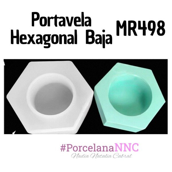 Producto - Portavela Hexagonal baja MR498