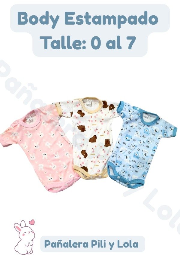 Producto - Body Estampado Talles 0 al 7 ( Consultar modelo disponible)