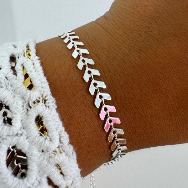 Producto - PULSERA BLANCA ESPIGA LISA