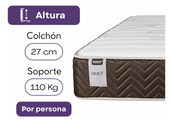 Producto - Sommier Springwall Quilt  160x200 - 4
