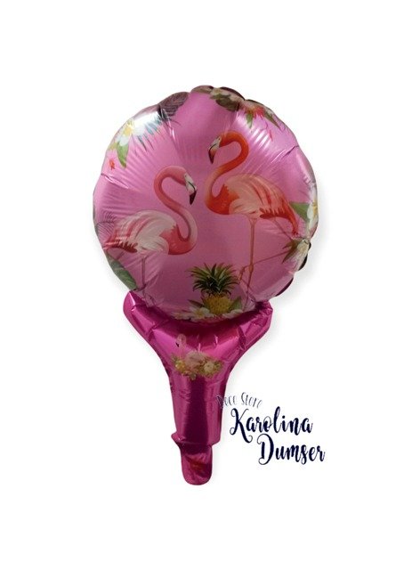 Producto - Globo Bastón Flamenco Flores Fucsia