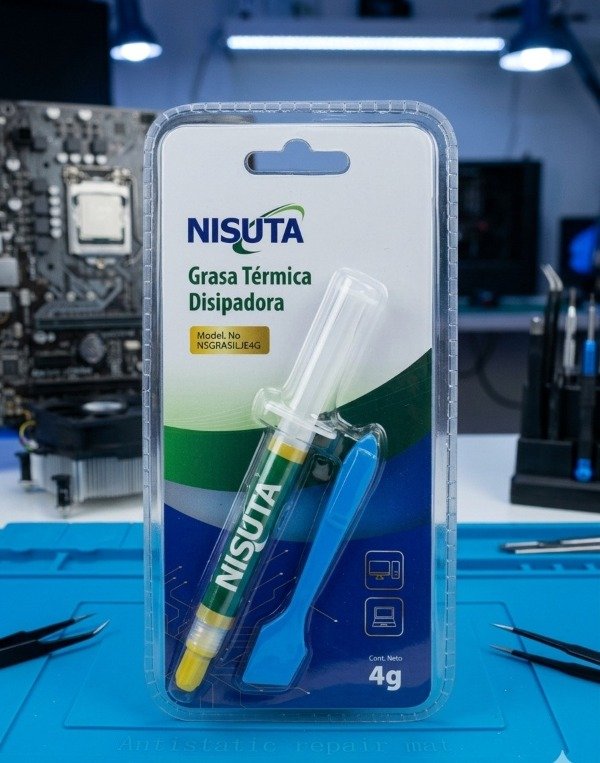 Producto - PASTA METALICA DISIPADORA DORADA NISUTA NSGRASILJE4G 4GR
