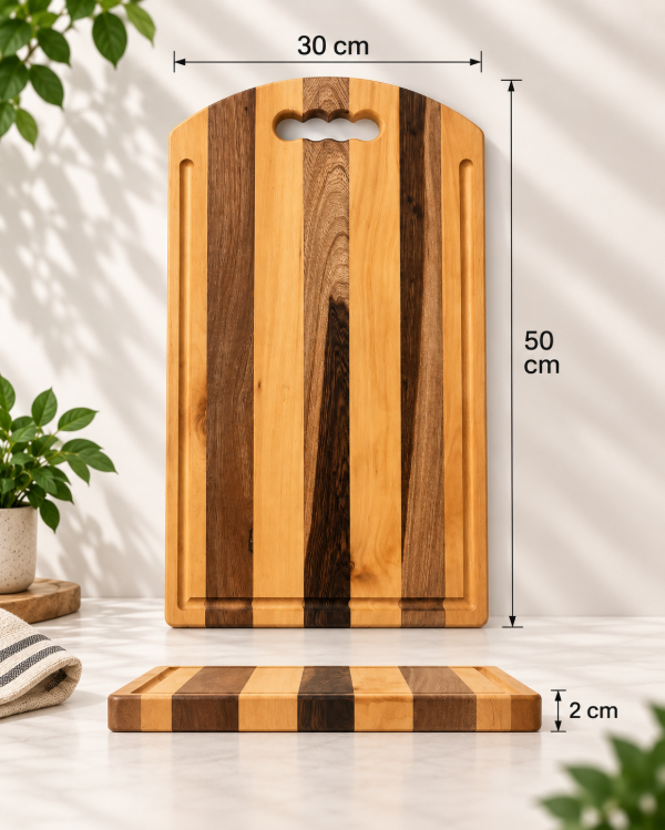 Producto - Tabla "N26" grande curva con agarre combinada guatambú y guayubira - 1