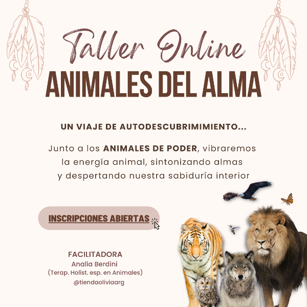 Taller ANIMALES DEL ALMA en Vivo) OLIVIATienda Espiritual