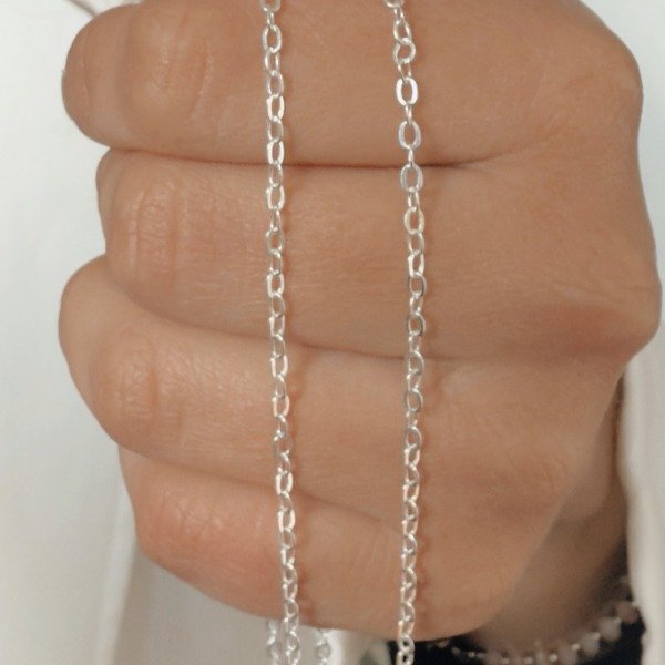 Producto - Cadena Laminada 50cm Plata 925