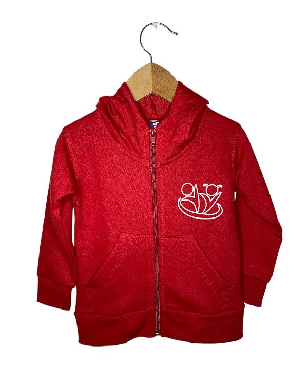 Producto - Campera de algodón con cierre y capucha