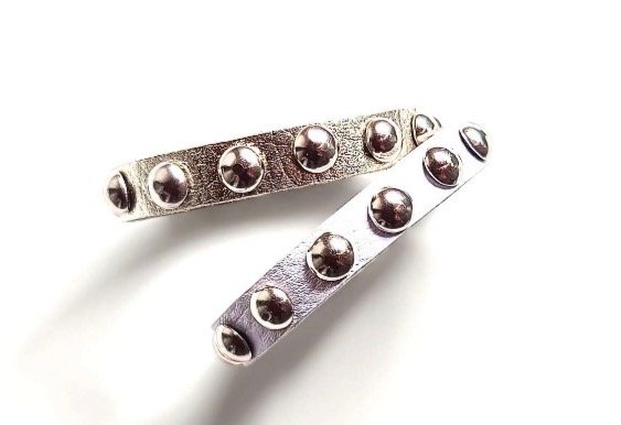 Producto - Brazalete Cuero Eli platino