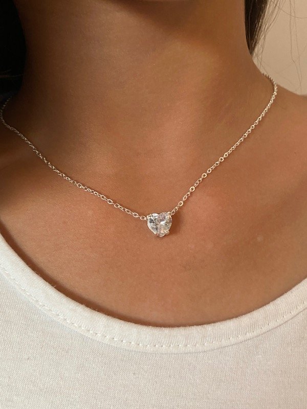 Producto - Gargantilla Heart Big Plateada