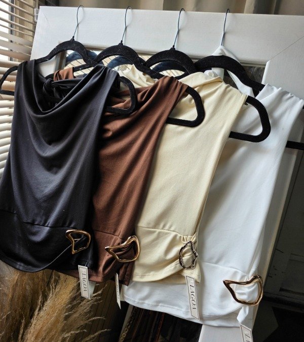 Producto - Blusa saten piedra cintura BL15