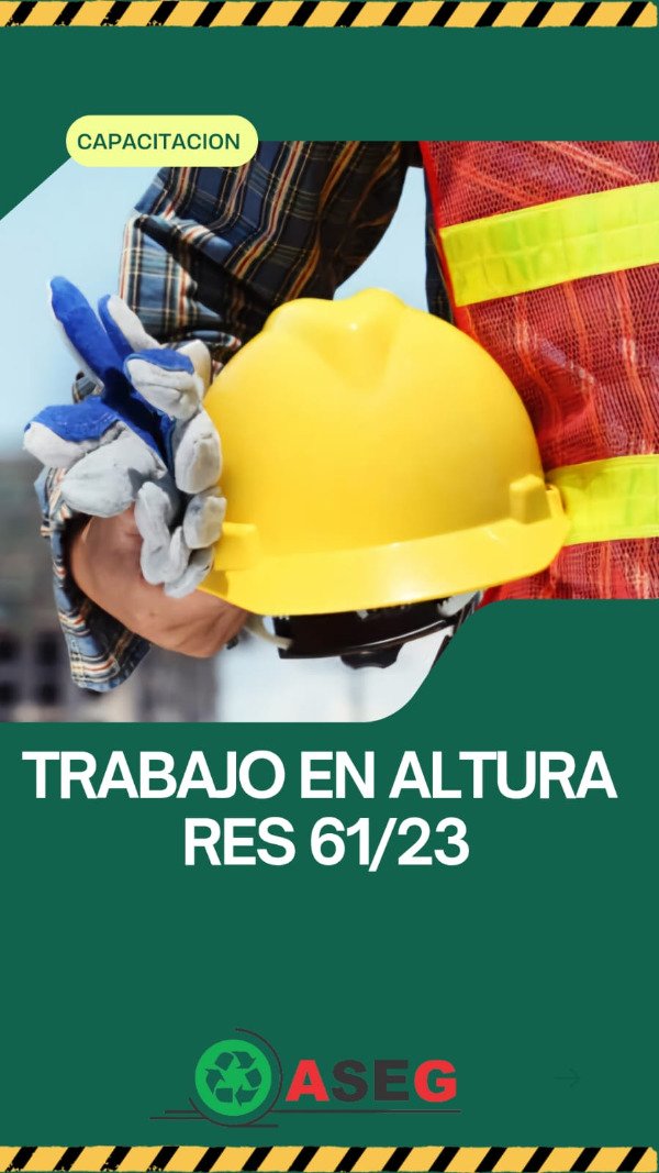 Producto - Capacitación TRABAJO EN ALTURA - RES 61/23