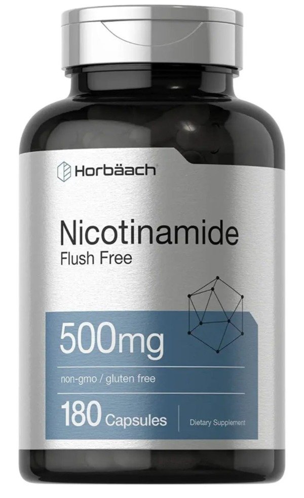 Producto - Nicotinamida 500 Mg 180 Capsulas Horbaach