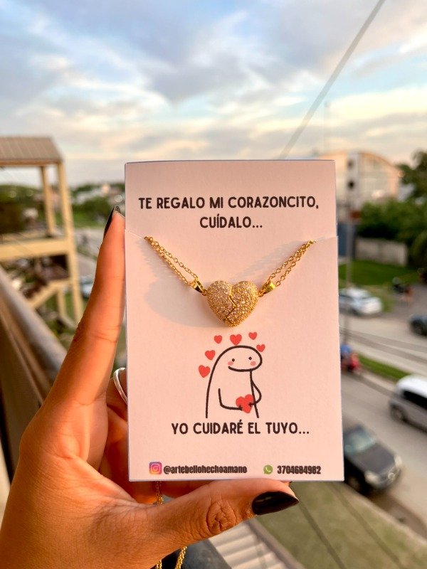 Producto - Dúo de collares - Corazón partido