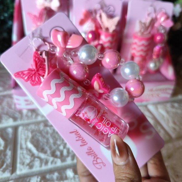 Producto - Llavero gloss con pulcera mariposa