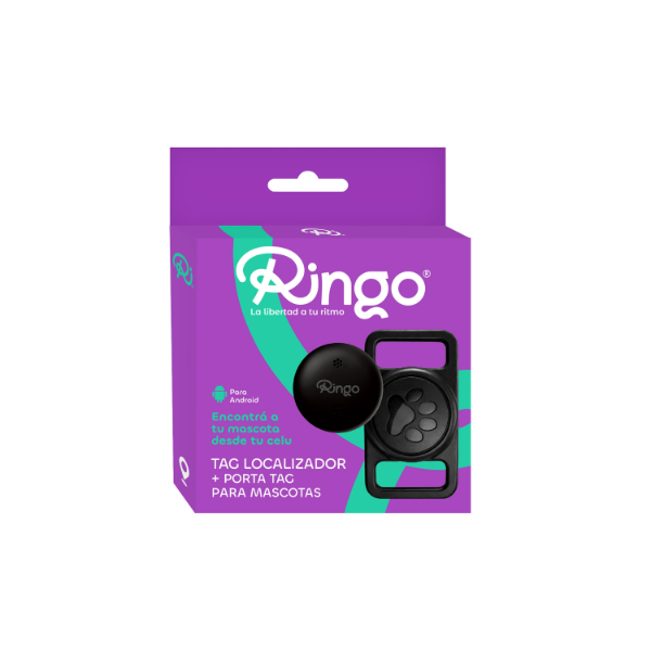 Producto - Tag Localizador Dual -Apple Ios/Android + Funda Mascota - Black -Ringo - 1