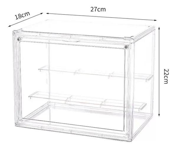 Producto - Vitrina Acrilica Transparente Con Puerta Magnetica Figuras Gashapones - 0