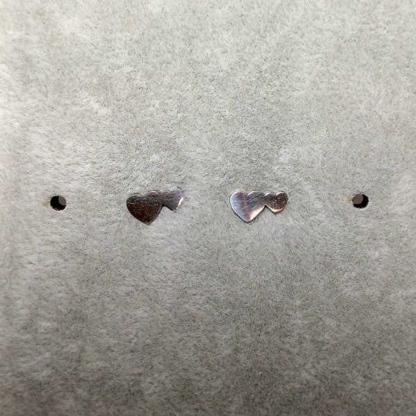Producto - aros gem doble corazón
