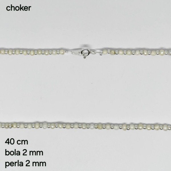 Producto - CHO #PER Chocker Perla 2mm y Bolita 2mm (DOLAR)