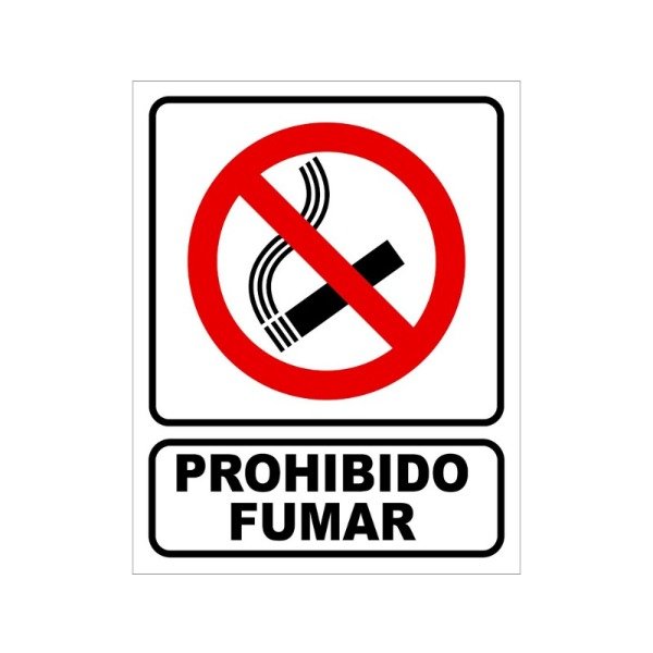Producto - CARTEL SEÑALPROHIBIDO FUMAR 25X30
