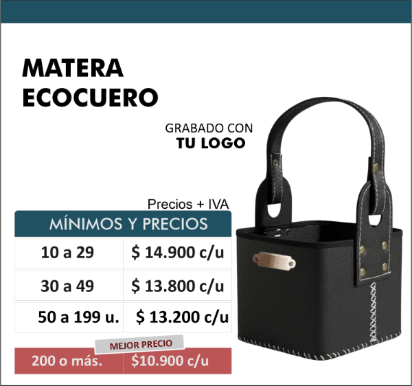 Producto - Matera ecocuero. Desde