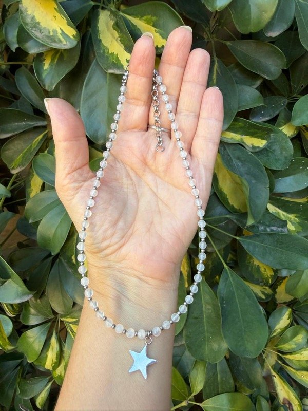 Producto - Choker de Cuarzo blanco Paz