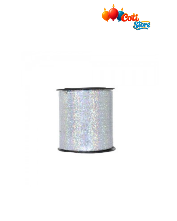 Producto - Hilo Cinta Holográfica Plateada 225mts x 0.5cm