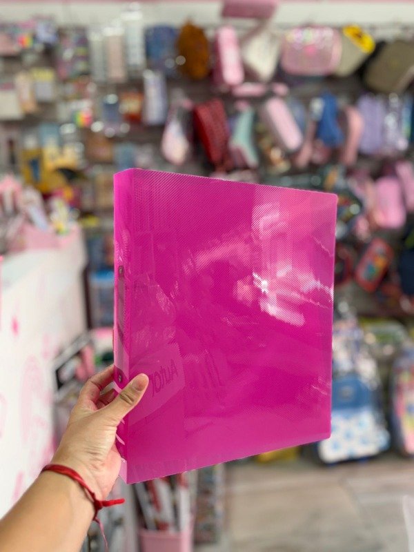 Producto - Carpeta a4 fucsia transparente avios