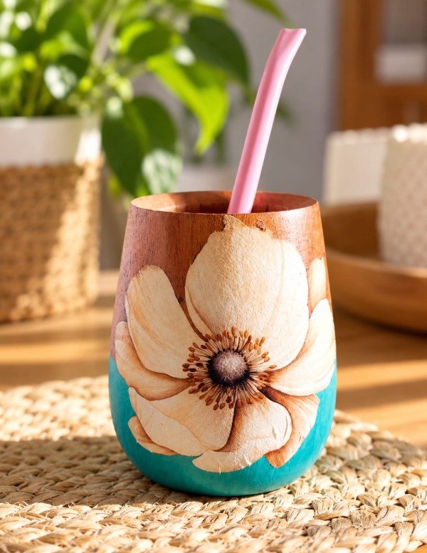 Producto - Mate de madera con bombilla - 2