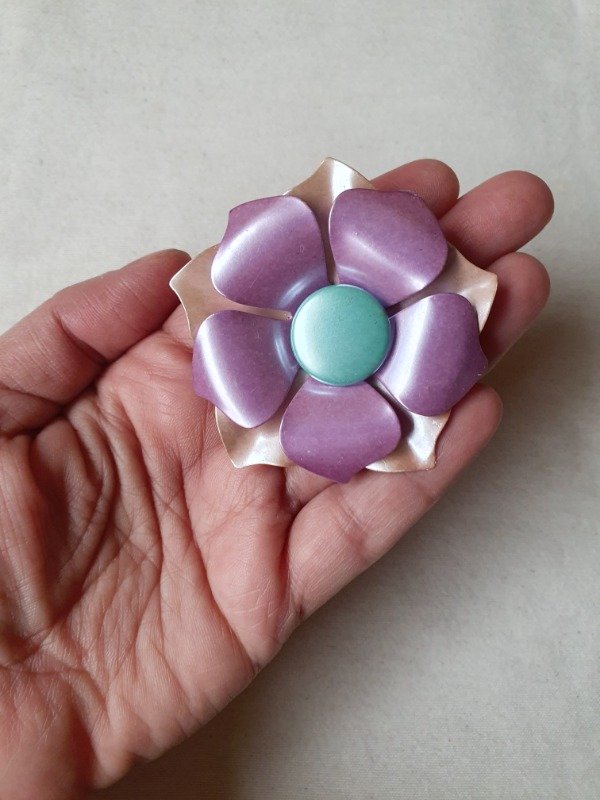 Producto - Broche Flower Power Malva - 2
