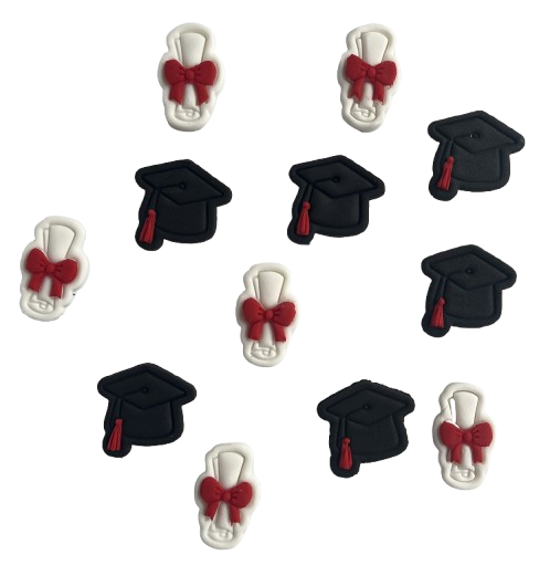 Producto - Gorro y diploma egreso figuras pasta de azúcar comestible x12un