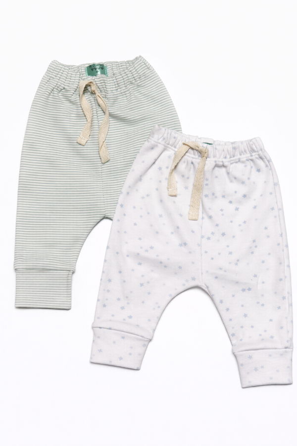 Producto - Dúo babuchas interlock estrellas y rayado