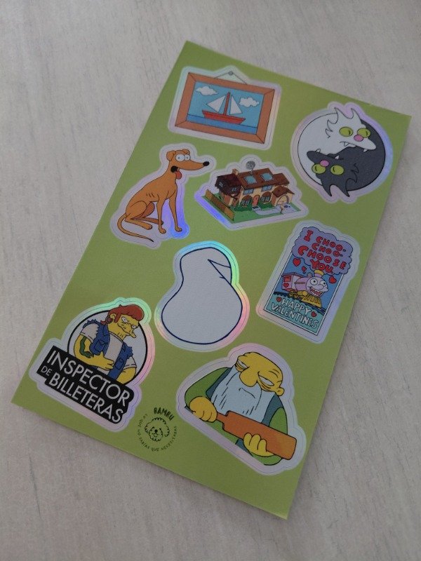 Producto - Planchitas de stickers - Los Simpson #004