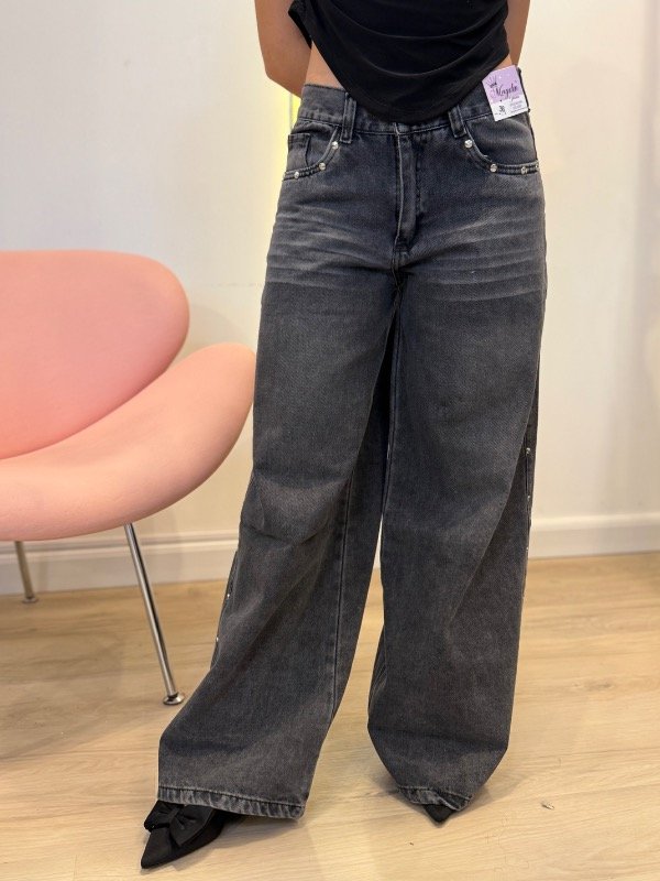 Producto - Wideleg tachas gris