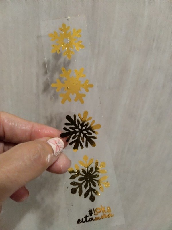 Producto - Estampa SHINE Acetato 3,5x115,CM Navidad #56 Oro