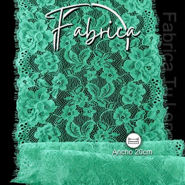 Producto - PS321 Puntilla Verde Benetton Claro. Medida: 20cm (por metro)