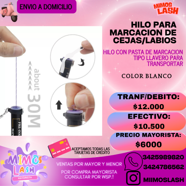 Producto - HILO PARA MARCACION DE CEJAS/LABIOS