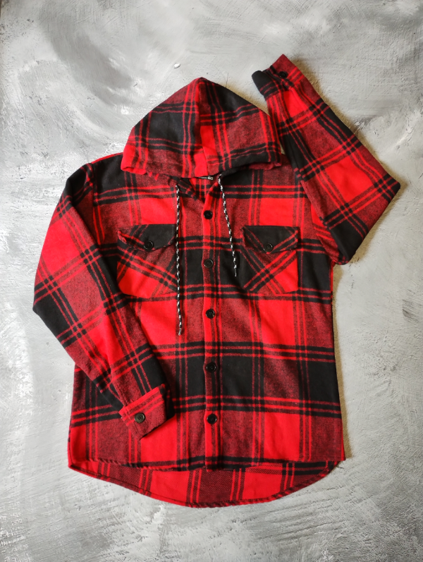 Producto - Campera Camisaco Leñadora - Rojo y Negro
