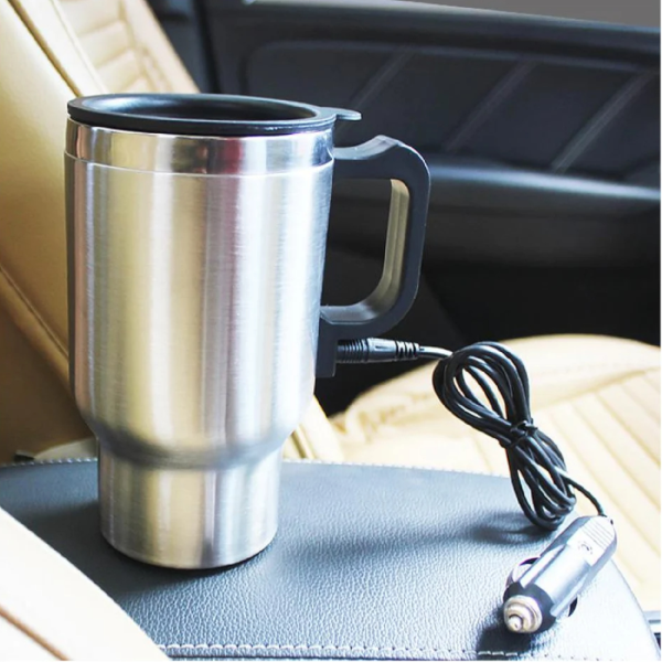 Producto - VASO TÉRMICO GRIS CON CONEXIÓN PARA AUTO 12V 400 CC