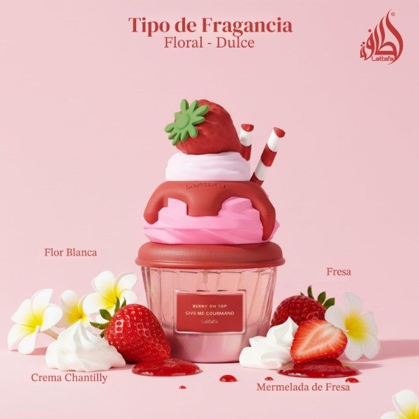Producto - Lattafa Berry On Top Eau de Parfum, Colección Give Me Gourmand 75ml - 1