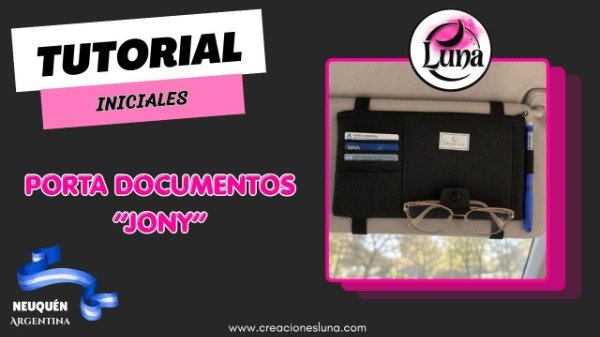 Producto - TUTORIAL - Porta Documentos "Jony"