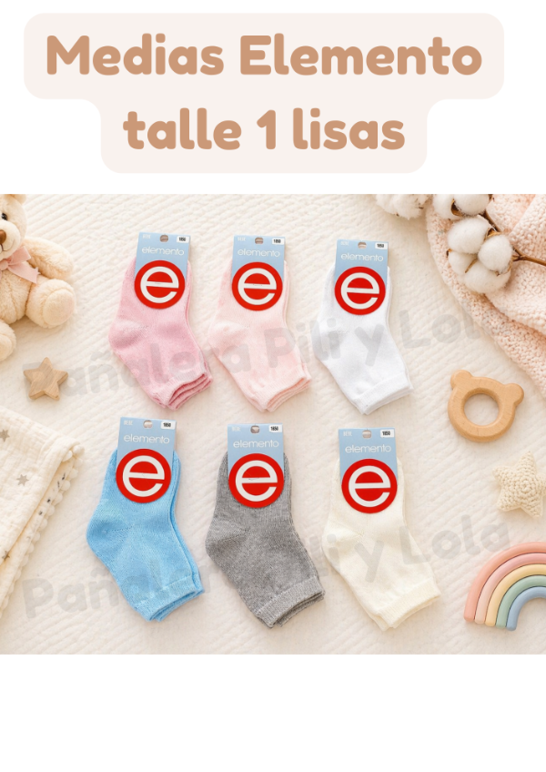 Producto - Medias Elemento talle 1 lisas