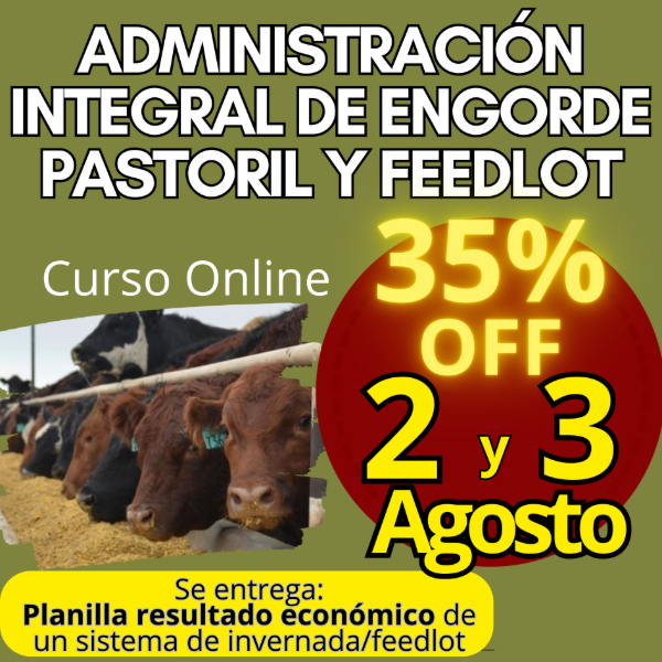 Producto - Curso Online: Administración Integral de Engorde Pastoril y Feedlot