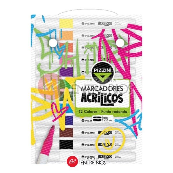 Producto - MARCADORES PIZZINI ACRILICOS X12